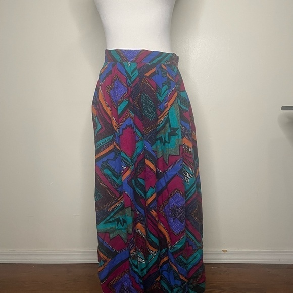 CODE 7 vintage cotton geometric skirt - Picture 2 of 6